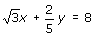 example of  Linear Equation 