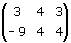 Examples of   Matrix